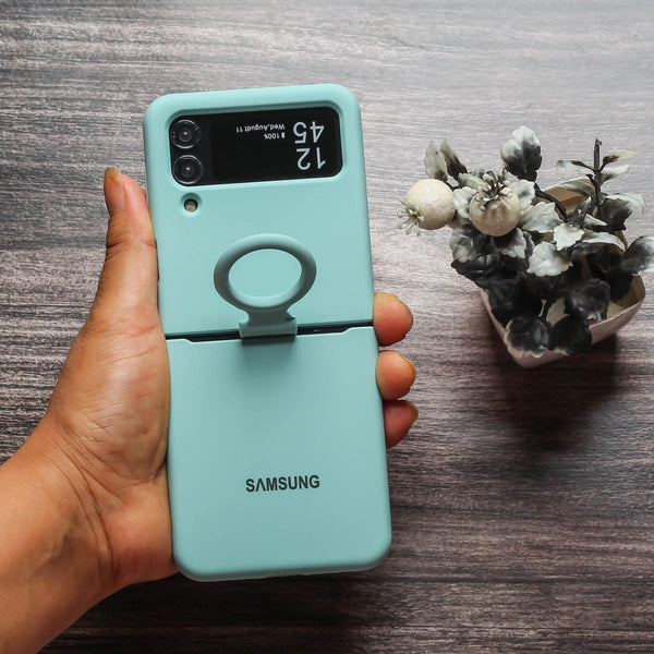 Light Blue Original Silicone case for Samsung Galaxy Z FLIP 4 - The Hatke