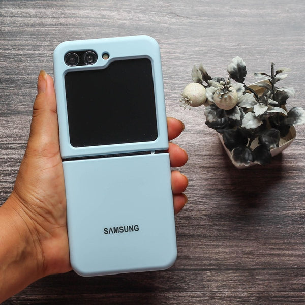 Light Blue Original Silicone case for Samsung Galaxy Z FLIP 5 - The Hatke