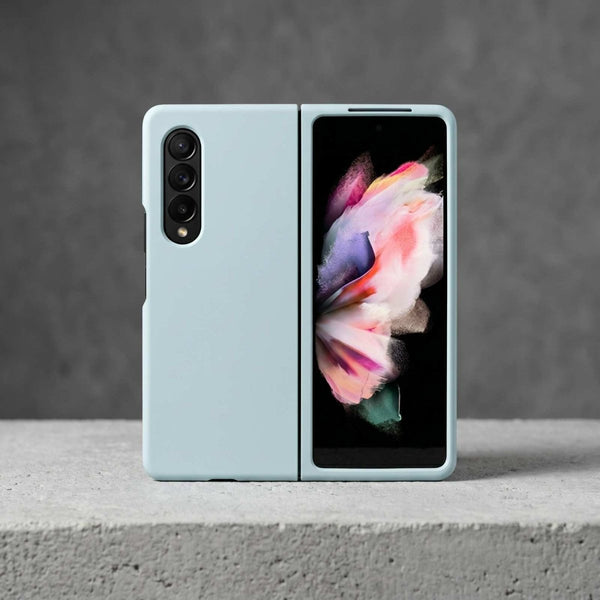 Light Blue Original Silicone case for Samsung Z Fold 3 5G - The Hatke