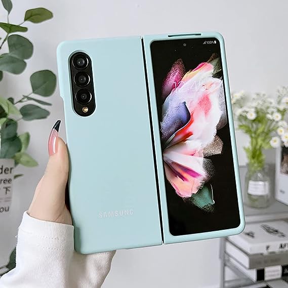Light Blue Original Silicone case for Samsung Z Fold 5G - The Hatke