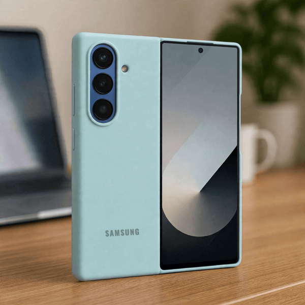 Light Blue Original Silicone case for Samsung Z Fold 7 5G - The Hatke