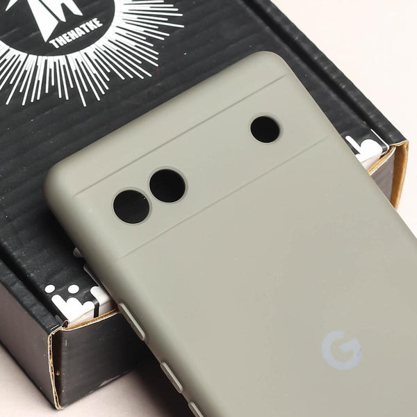 Light Brown Camera Original Silicone case for Google Pixel 6A - The Hatke