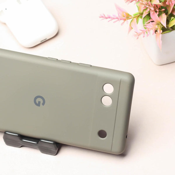 Light Brown Camera Original Silicone case for Google Pixel 6A - The Hatke