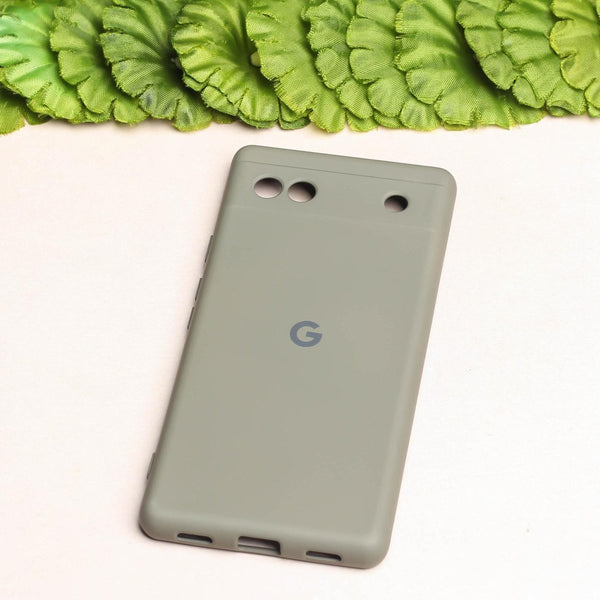 Light Brown Camera Original Silicone case for Google Pixel 6A - The Hatke