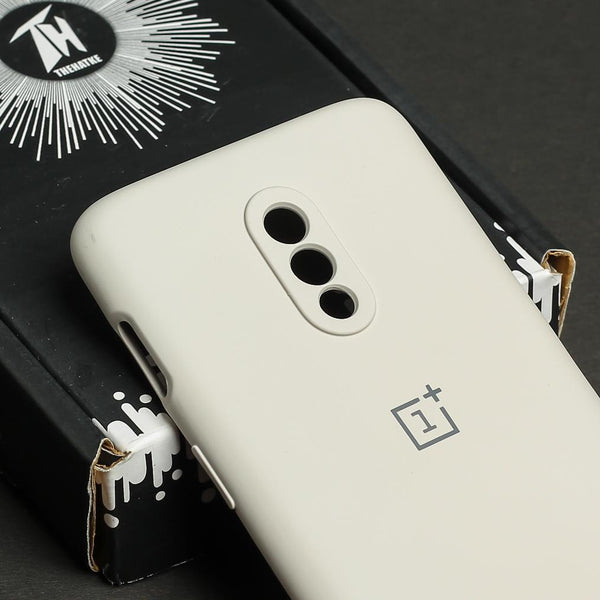 Light Brown Camera Original Silicone Case for Oneplus 7 - The Hatke
