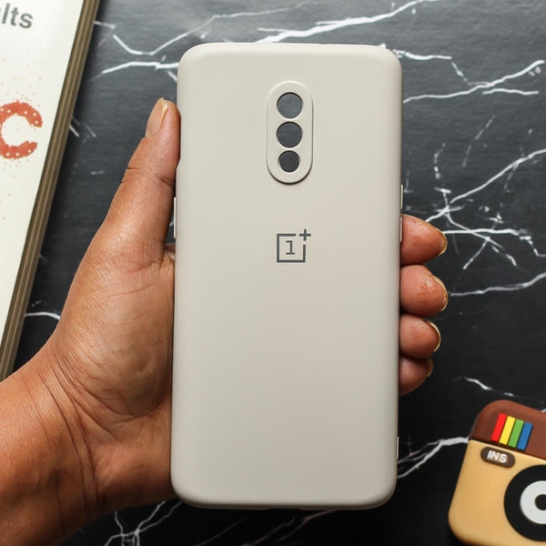 Light Brown Camera Original Silicone Case for Oneplus 7 - The Hatke