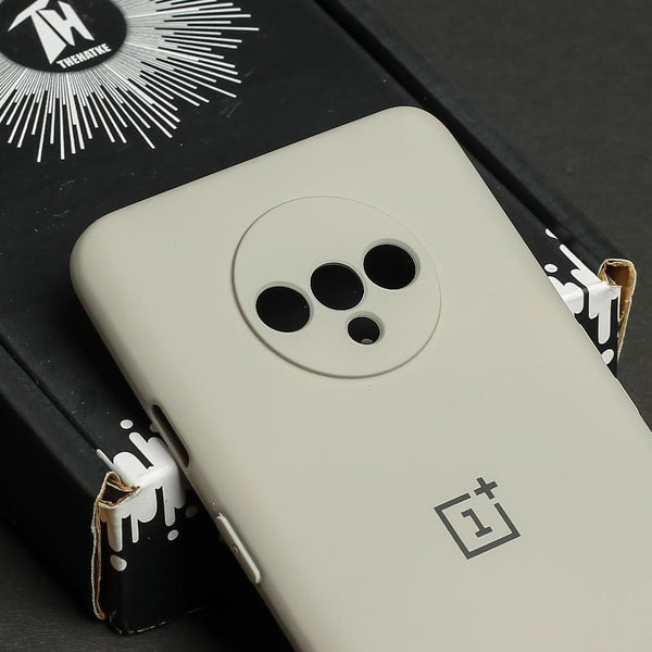 Light Brown Camera Original Silicone Case for Oneplus 7T - The Hatke