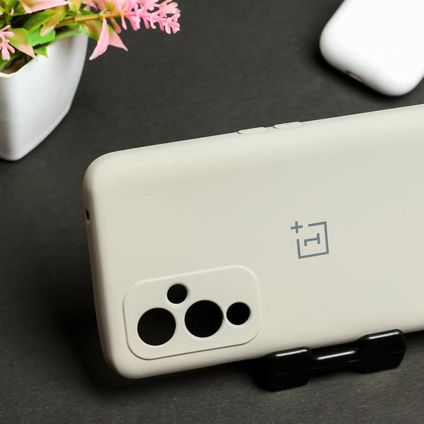 Light Brown Camera Original Silicone Case for Oneplus 9 - The Hatke
