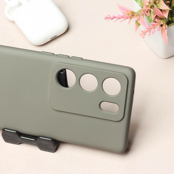 Light Brown Camera Original Silicone case for Vivo V29 - The Hatke