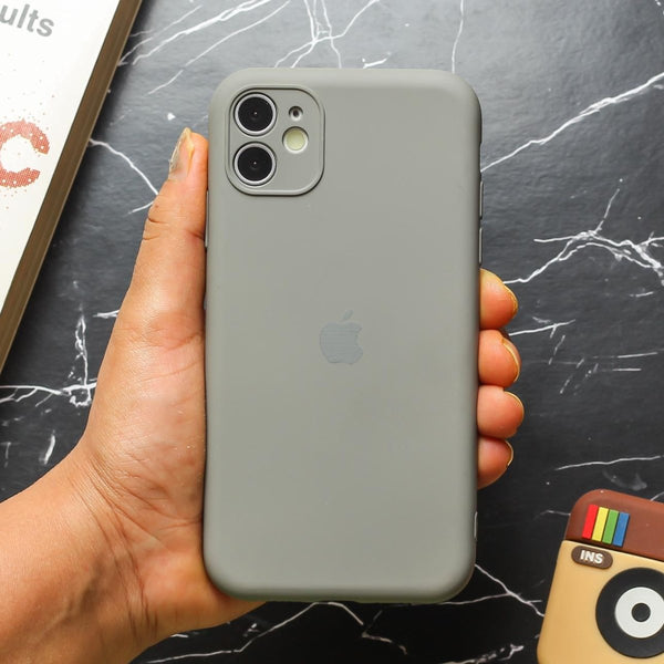Light Brown Original Camera Safe Silicone case for Apple iphone 12 - The Hatke