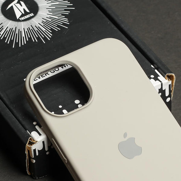 Light Brown Original Silicone case for Apple iPhone 13 - The Hatke