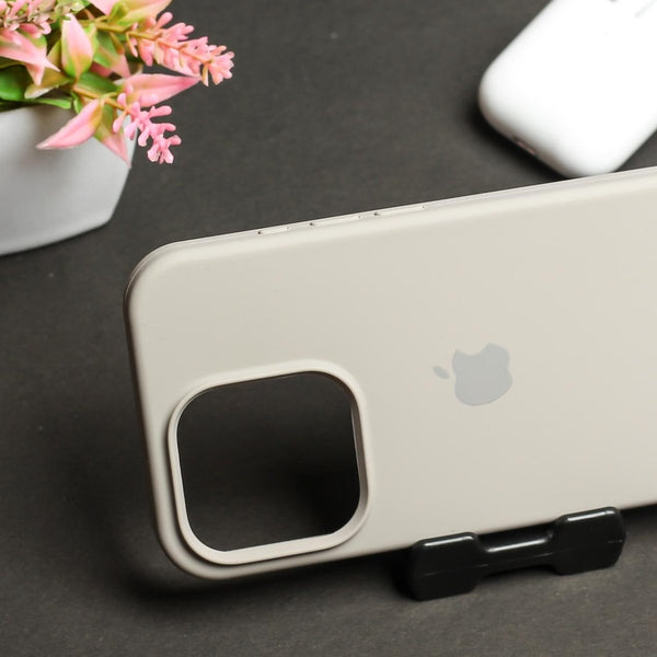 Light Brown Original Silicone case for Apple iphone 15 Pro - The Hatke