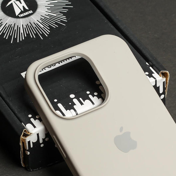 Light Brown Original Silicone case for Apple iphone 15 Pro - The Hatke
