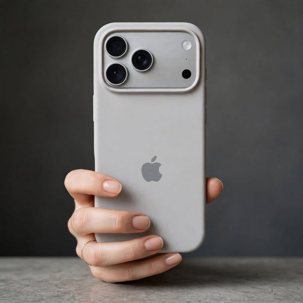 Light Brown Original Silicone case for Apple iphone 18 Pro - The Hatke
