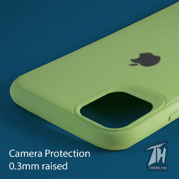 Light Green Bumper Silicone Case for Apple iphone 13 - The Hatke