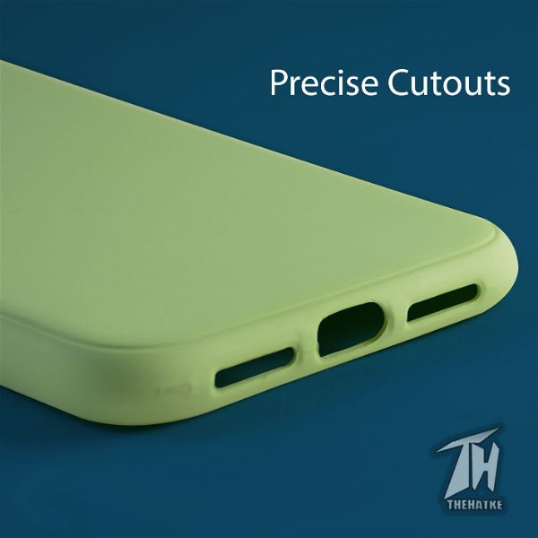 Light Green Bumper Silicone Case for Apple iphone 13 - The Hatke