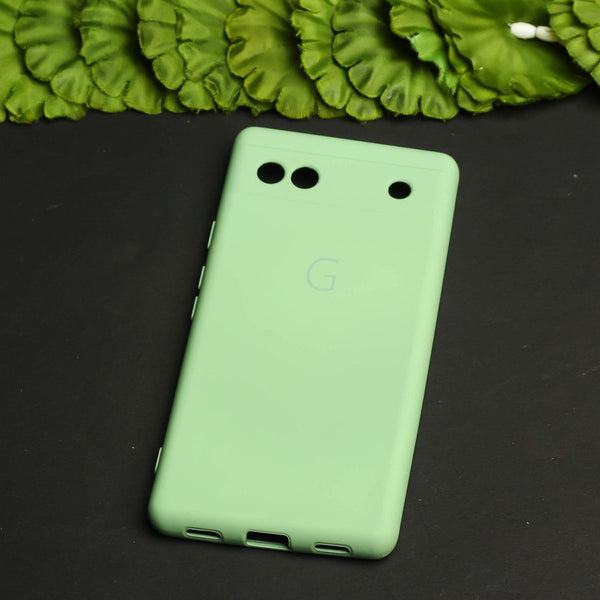 Light Green Camera Original Silicone case for Google Pixel 6A - The Hatke