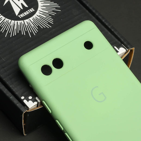 Light Green Camera Original Silicone case for Google Pixel 6A - The Hatke