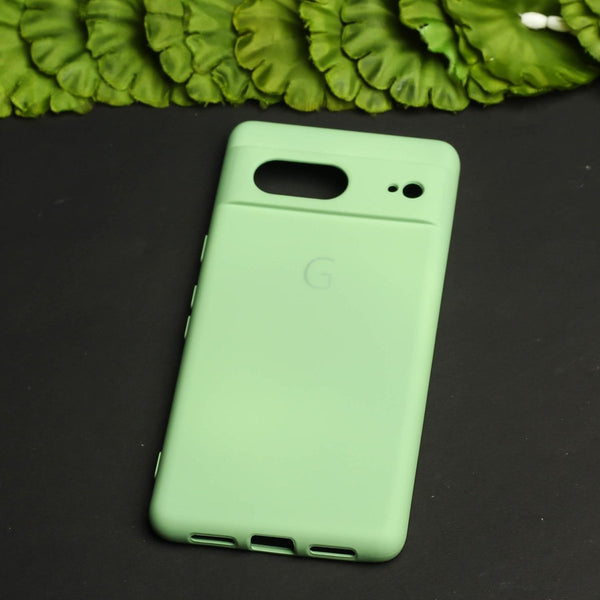 Light Green Camera Original Silicone case for Google Pixel 7 - The Hatke