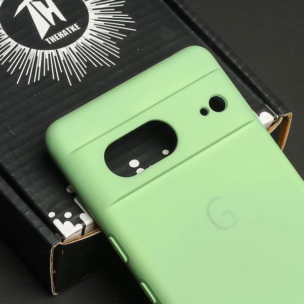 Light Green Camera Original Silicone case for Google Pixel 7 - The Hatke