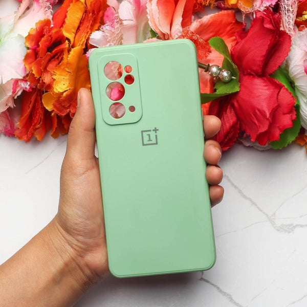 Light Green Camera Original Silicone Case for Oneplus 9RT - The Hatke