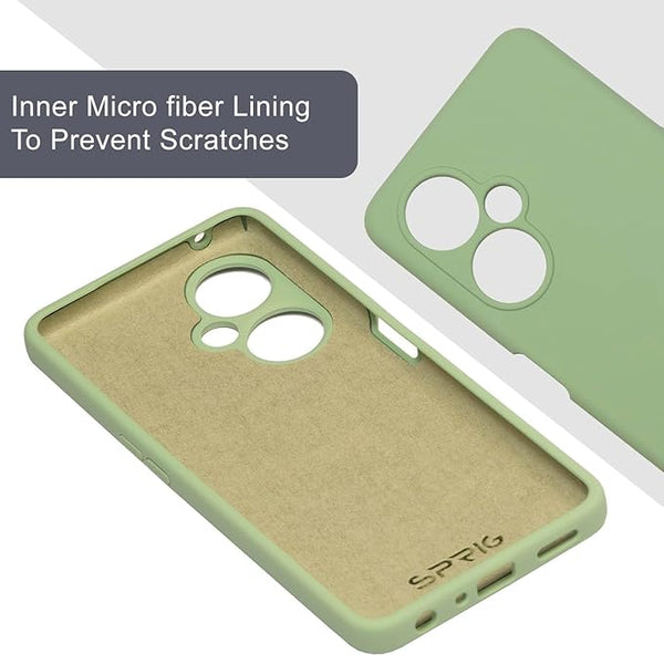 Light Green Camera Original Silicone case for Oneplus Nord CE 3 Lite - The Hatke