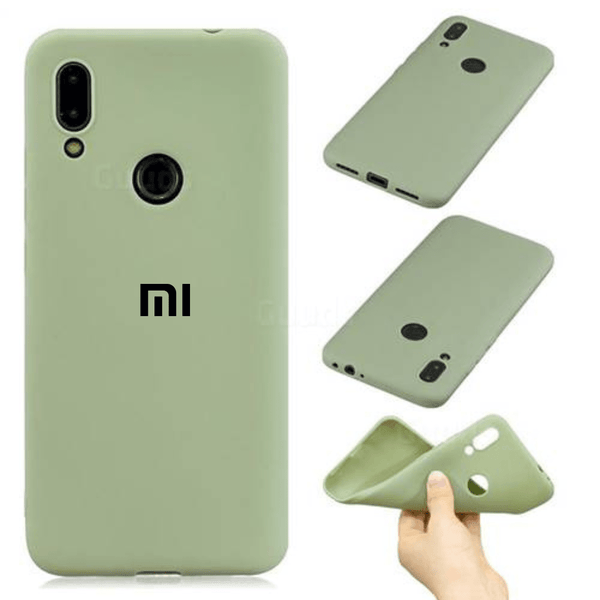 Light Green Camera Original Silicone Case for Redmi Note 7 Pro - The Hatke