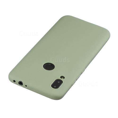 Light Green Camera Original Silicone Case for Redmi Note 7 Pro - The Hatke