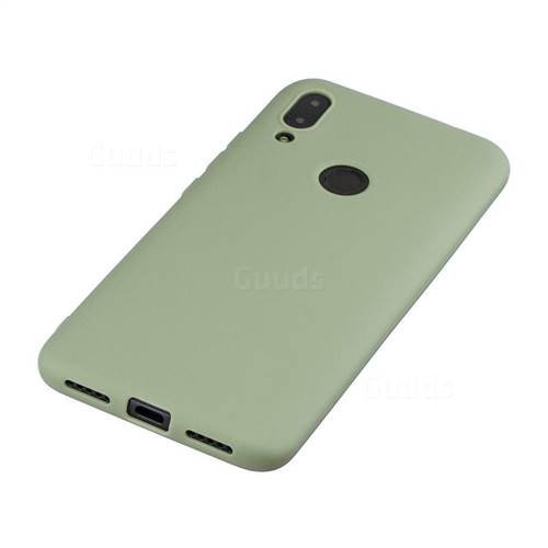 Light Green Camera Original Silicone Case for Redmi Note 7 Pro - The Hatke