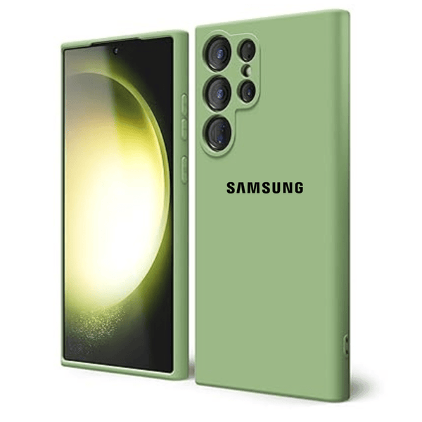 Light Green Camera Original Silicone case for Samsung S22 Ultra - The Hatke