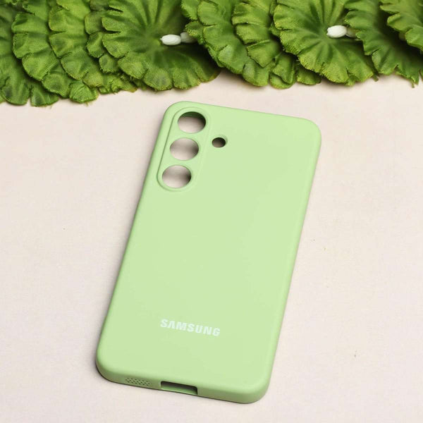 Light Green Camera Original Silicone case for Samsung S25 - The Hatke