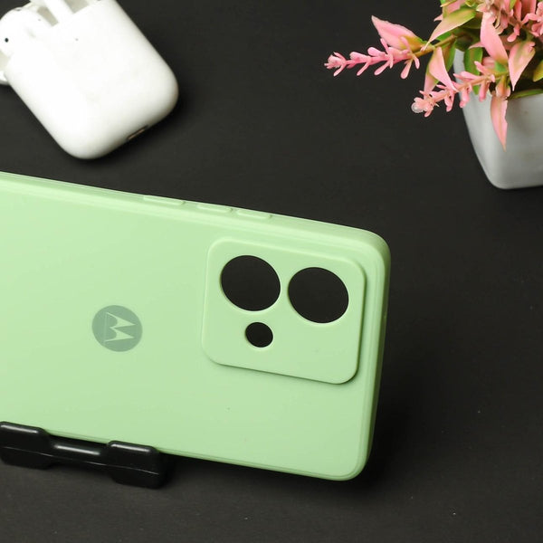 Light green Candy silicone Case for Motorola G84 - The Hatke