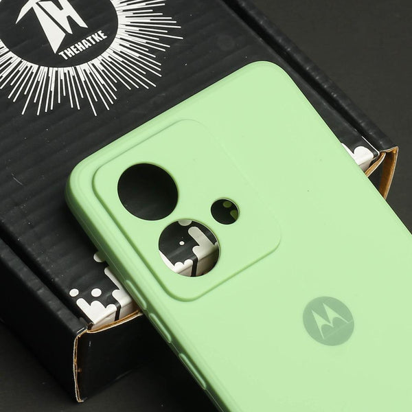 Light green Candy silicone Case for Motorola G84 - The Hatke