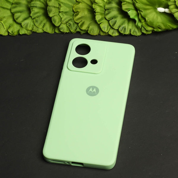 Light green Candy silicone Case for Motorola G84 - The Hatke