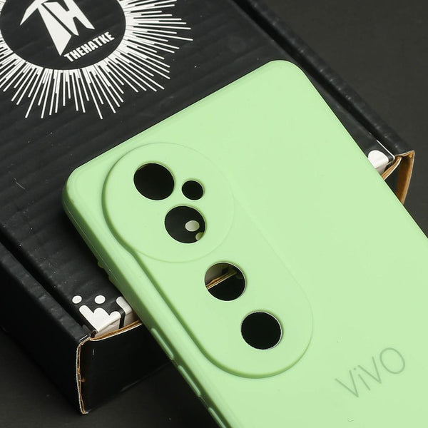 Light Green Candy silicone Case for Vivo V40 - The Hatke