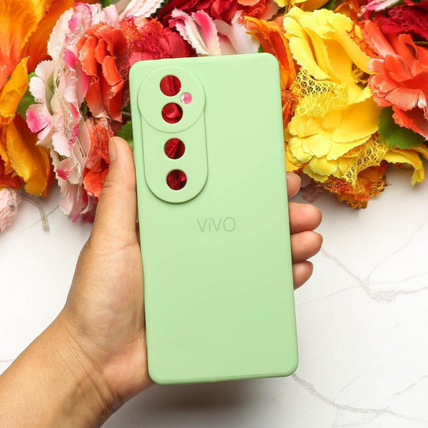 Light Green Candy silicone Case for Vivo V40 - The Hatke