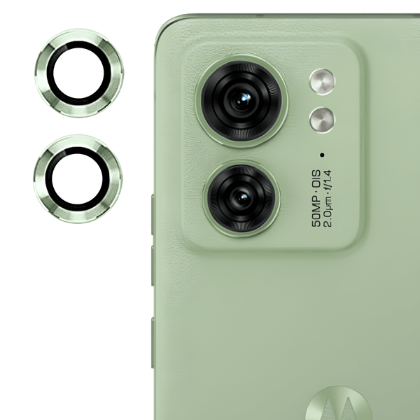 Light Green Metallic camera ring lens guard for Motorola Edge 40 - The Hatke