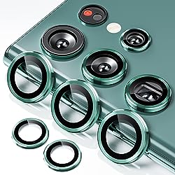 Light Green Metallic camera ring lens guard for Samsung S22 Ultra - The Hatke