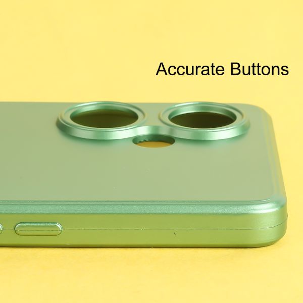 Light Green Metallic Finish Silicone Case for Oneplus Nord CE 3 Lite - The Hatke