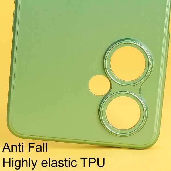 Light Green Metallic Finish Silicone Case for Oneplus Nord CE 3 Lite - The Hatke