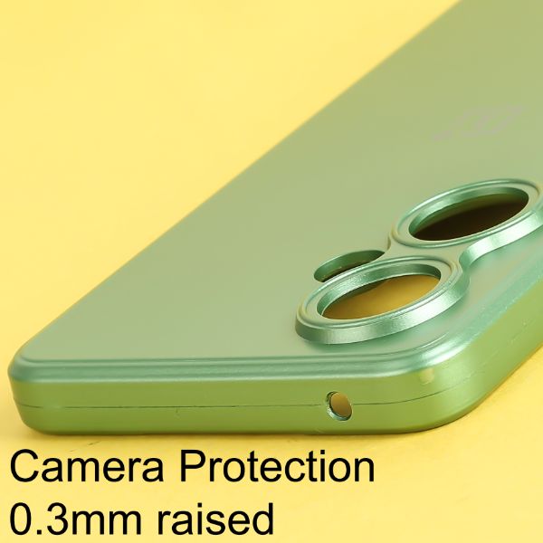 Light Green Metallic Finish Silicone Case for Oneplus Nord CE 3 Lite - The Hatke