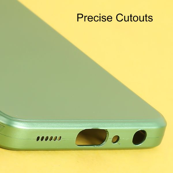 Light Green Metallic Finish Silicone Case for Oneplus Nord CE 3 Lite - The Hatke