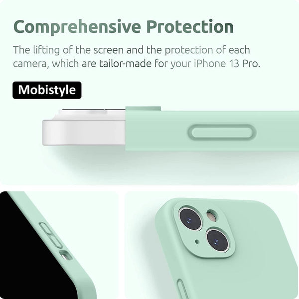 Light Green Original Camera Silicone case for Apple iphone 14 Plus - The Hatke