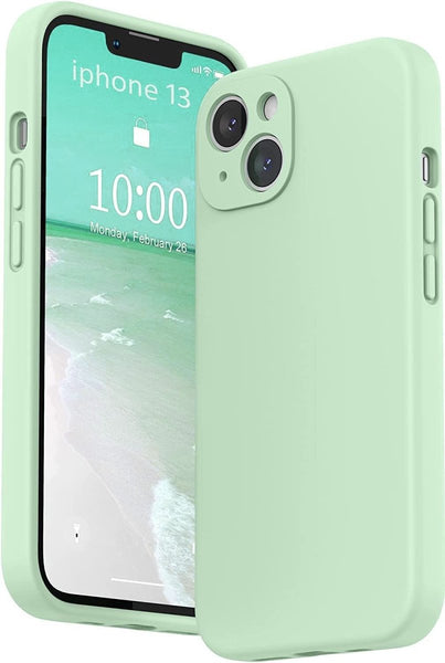 Light Green Original Camera Silicone case for Apple iphone 14 Plus - The Hatke