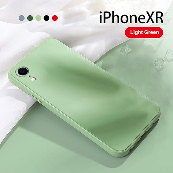 Light Green Original Camera Silicone case for Apple iphone XR - The Hatke
