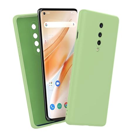 Light Green Original Camera Silicone case for Oneplus 8 - The Hatke