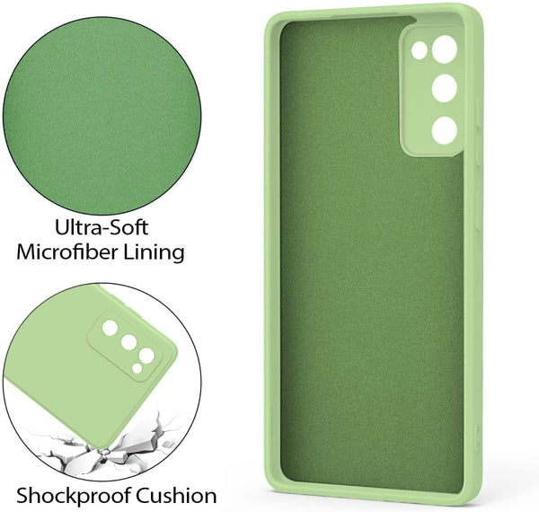 Light Green Original Camera Silicone case for Samsung S20 FE - The Hatke