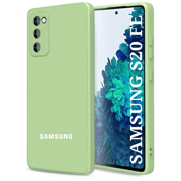 Light Green Original Camera Silicone case for Samsung S20 FE - The Hatke