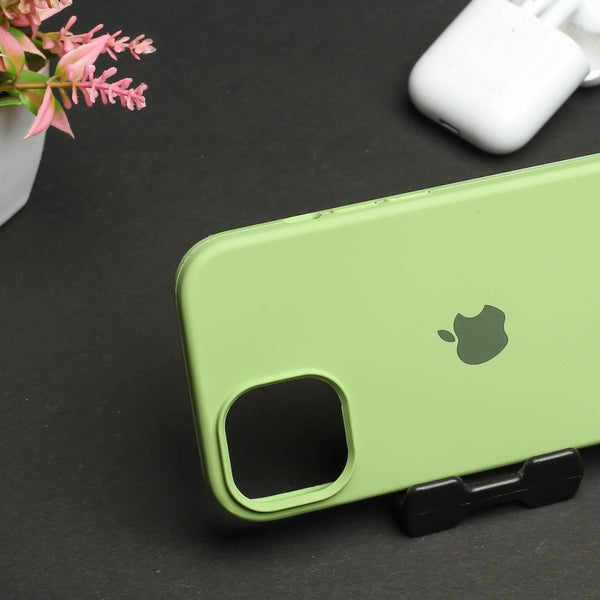 Light Green Original Silicone case for Apple iphone 13 - The Hatke
