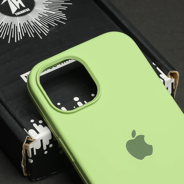 Light Green Original Silicone case for Apple iphone 13 - The Hatke